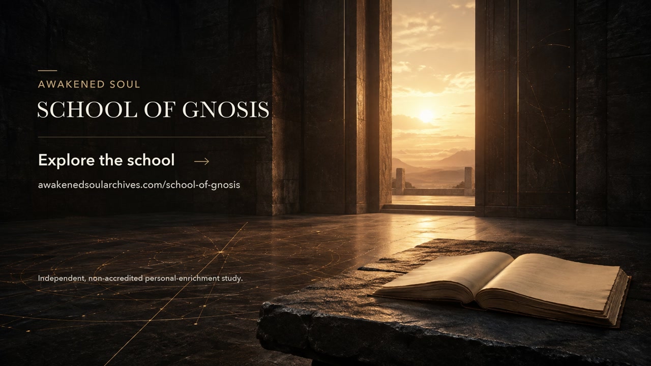 School of Gnosis official trailer — explore the school through an illuminated archive doorway